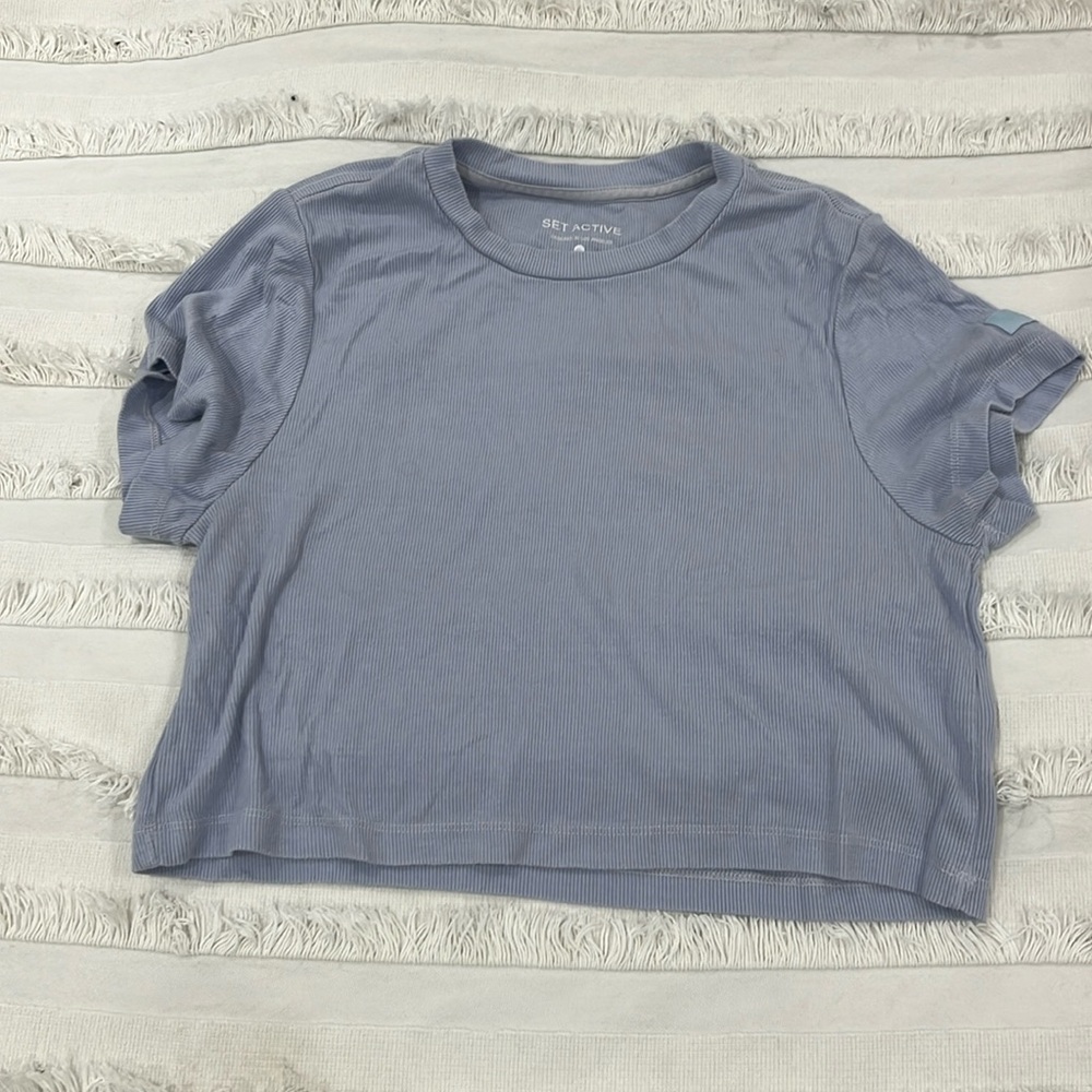 Set Active Ribbed Baby Tee